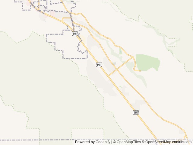 Map of Spanish Trail RV Park location at Moab, UT, United States