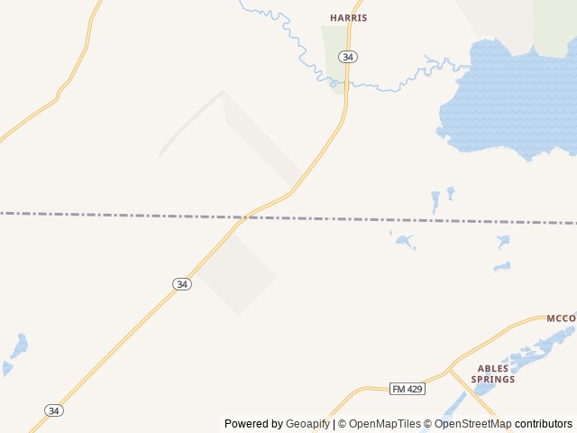Map of North East Texas Luxury RV and Cottages location at Terrell, TX, United States