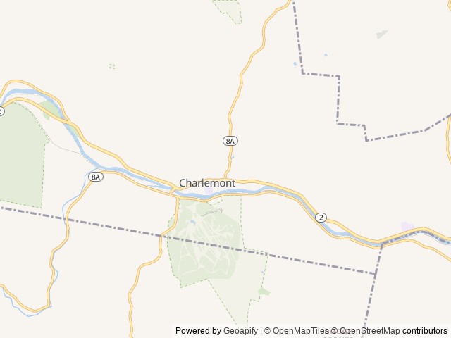Map of Hinata Retreat location at Charlemont, MA, United States