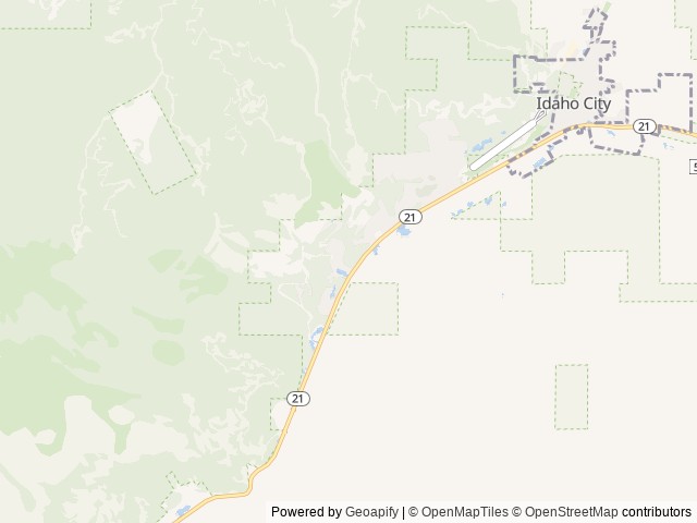 Map of Grayback location at Idaho City, ID, United States