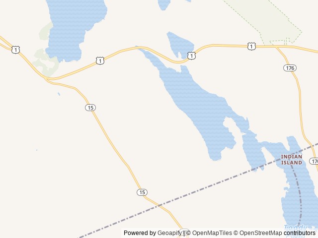 Map of Balsam Cove Campground location at Orland, ME, United States