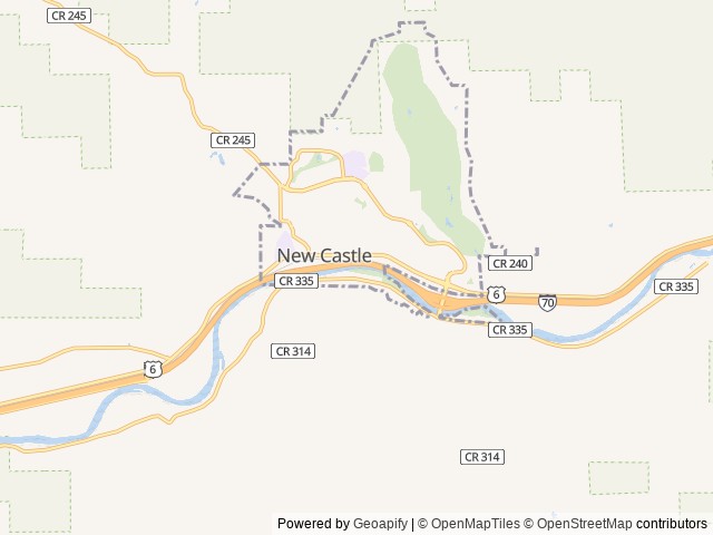 Map for 2022 Family Weekend Getaway near New Castle, CO