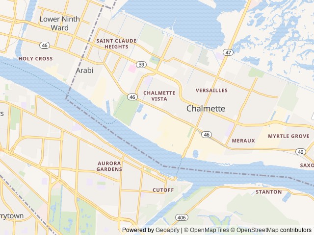 Map for 2019 Forest River RV FR3 32DS near Chalmette, LA