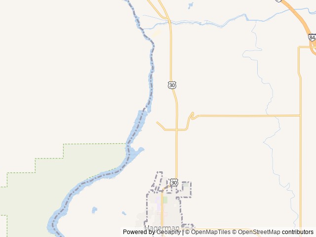 Map of Lower Salmon Falls Park location at Hagerman, ID, United States