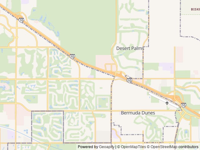 Map of Thousand Trails Palm Springs location at Palm Desert, CA, United States
