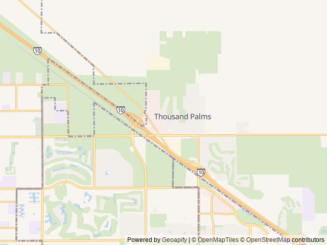 Map for The Baja Solar Powered Kid and Pet Friendly RV near Thousand Palms, CA