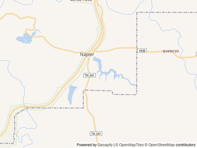 Map of Thousand Trails Natchez Trace location at Hohenwald, TN, United States