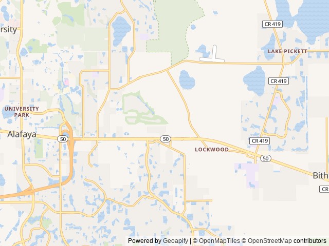 Map of Hidden River RV Park location at Orlando, FL, United States