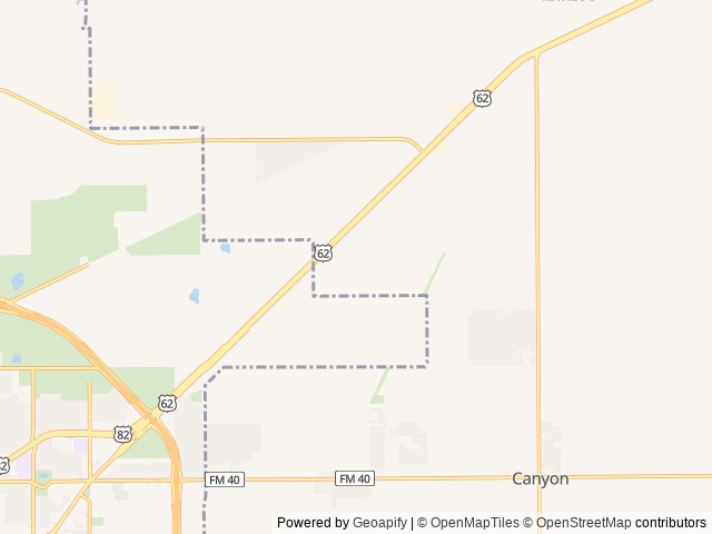 Map of Cotton Land RV Park location at Lubbock, TX, United States