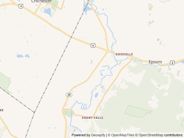 Map of Circle 9 Ranch Campground location at Epsom, NH, United States