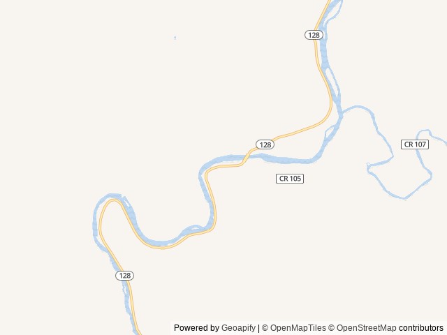 Map of Dewey Bridge Recreation Site location at Moab, UT, United States