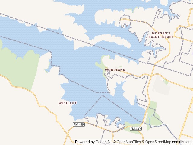 Map of Temples Lake location at Belton, TX, United States