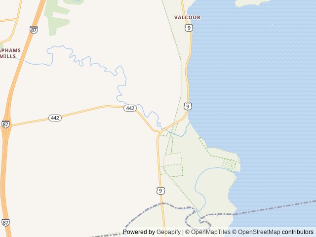 Map of Ausable Pines location at Peru, NY, United States