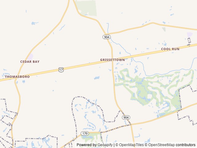 Map of Brunswick Beaches RV Resort location at Sunset Beach, NC, United States
