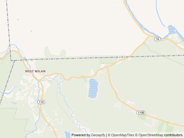 Map of Cedar Pond Campground location at Milan, NH, United States