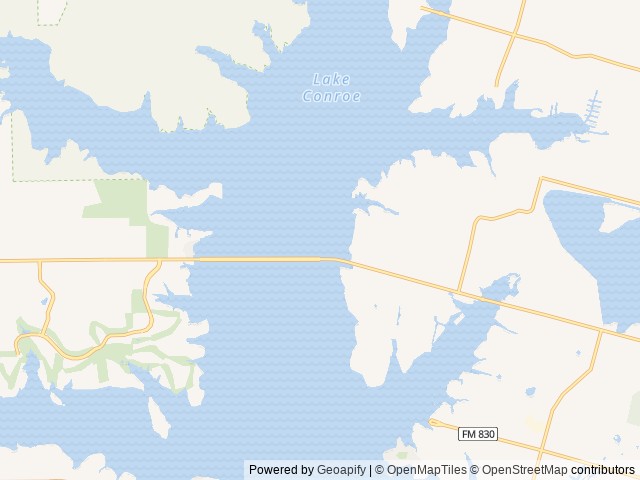 Map of Sunset Shores on Lake Conroe location at Magnolia, TX, United States