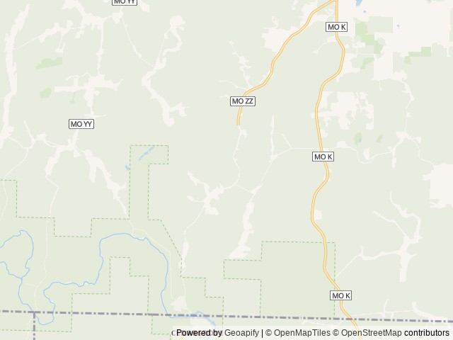 Map of Whispering Pines Campground location at Jadwin, MO, United States
