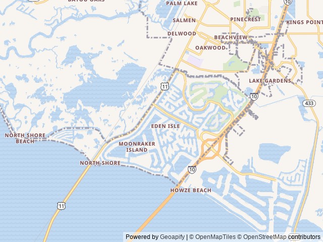 Map for 2020 Keystone Hideout 290LHS Sleeps 9 near Slidell, LA