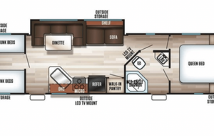2022 Cherokee Grey Wolf Bunkhouse 29TE Limited