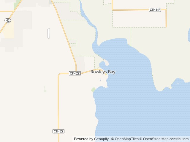 Map of Wagon Trail location at Ellison Bay, WI, United States