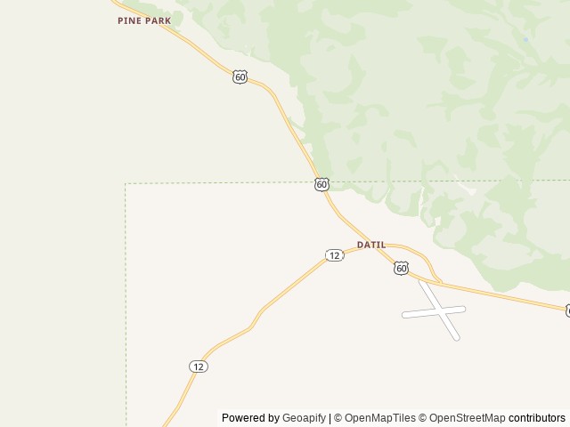 Map of Datil Well Recreation Area Campground location at Socorro, NM, United States