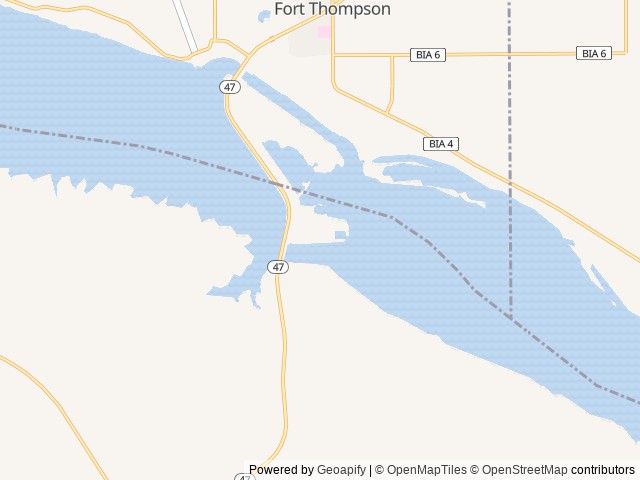 Map of Left Tailrace location at Chamberlain, SD, United States