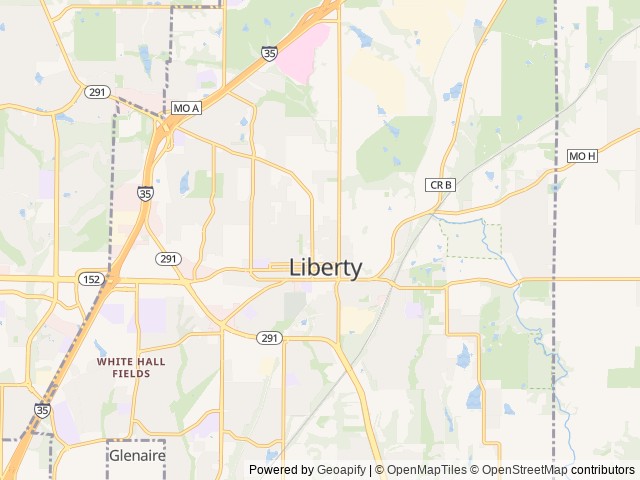 Map of Doc’s RV Park location at Liberty, MO, United States
