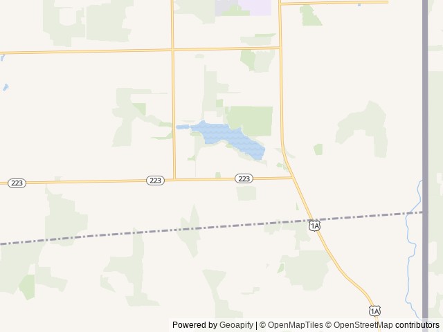 Map of Trafton Lake Campground location at Limestone, ME, United States