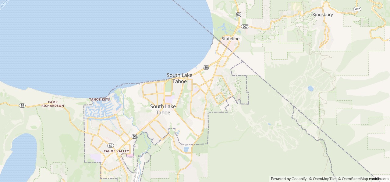Map for DELIVERY ONLY 2012 Itasca Impulse 31C near South Lake Tahoe, CA