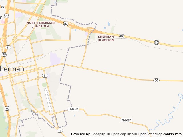 Map for 2021 nuCamp RV T@B 320 S near Sherman, TX