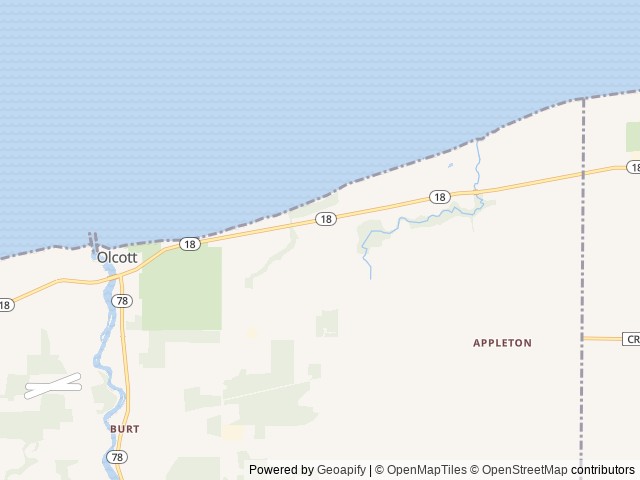 Map of Niagara Shores Campground and Conference Center location at Appleton, NY, United States