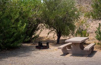 Campsite located in a desert setting1