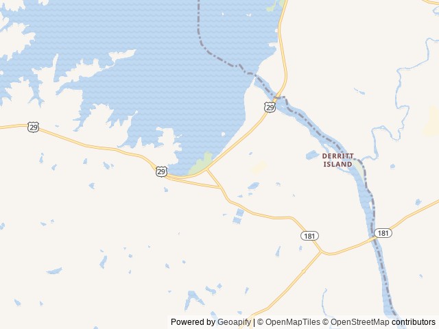 Map of Big Oaks location at Hartwell, GA, United States