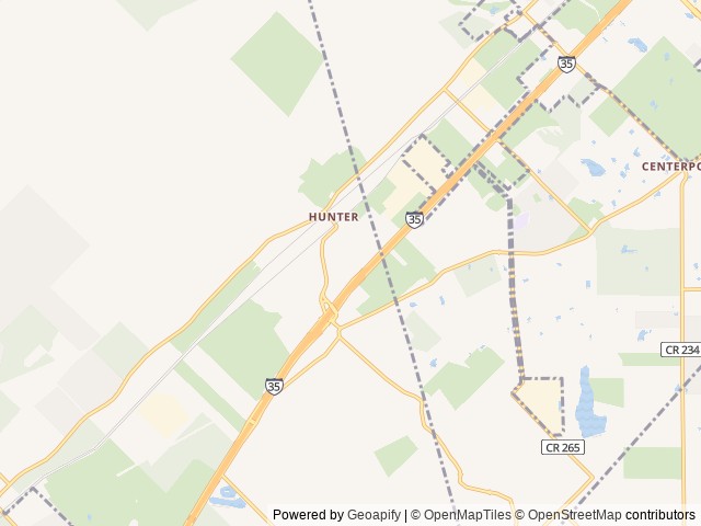Map of Treeside RV Resort location at New Braunfels, TX, United States