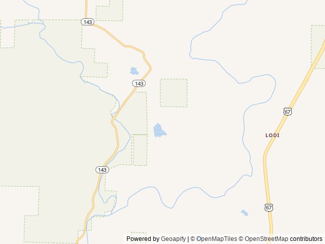 Map of Sam A Baker / Otahki Lake KOA Holiday location at Patterson, MO, United States