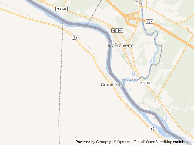 Map of Grand Isle Campground location at Grand Isle, ME, United States