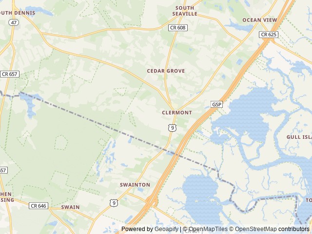 Map of Sun Retreats Sea Isle location at Dennis Township, NJ, United States