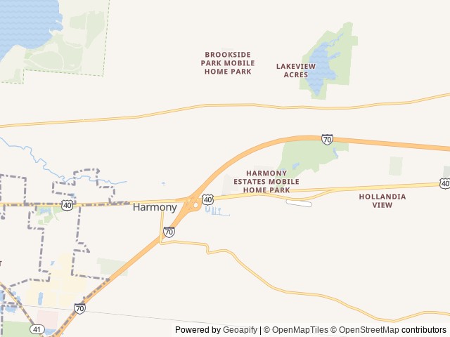 Map of Tomorrow's Stars Resorts location at Berlin Township, OH, United States