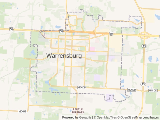 Map for Daniel & Kayla’s Camper near Warrensburg, MO