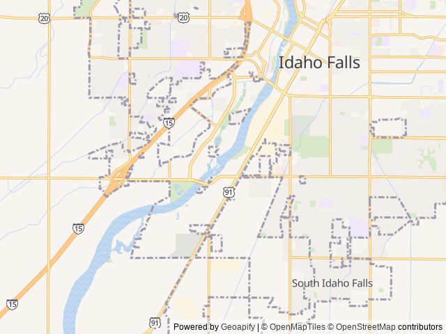 Map of Idaho Falls Luxury RV Park location at Idaho Falls, ID, United States