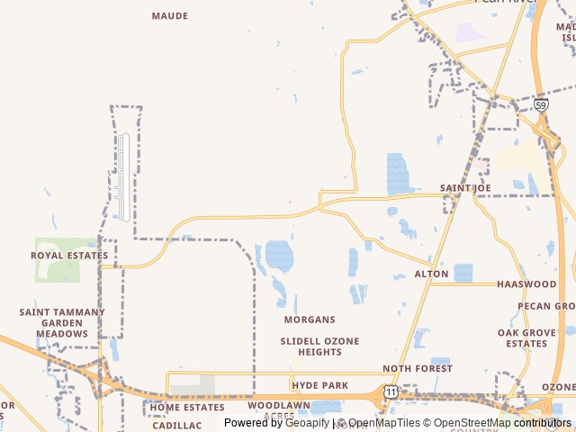 Map for Antheia's Retreat RV Rental near Slidell, LA