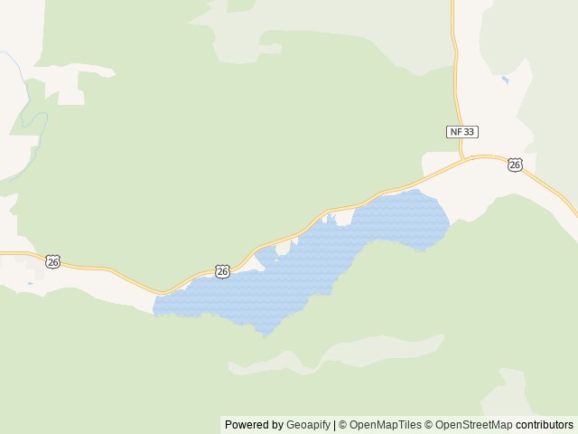 Map of Ochoco Lake County Park location at Prineville, OR, United States