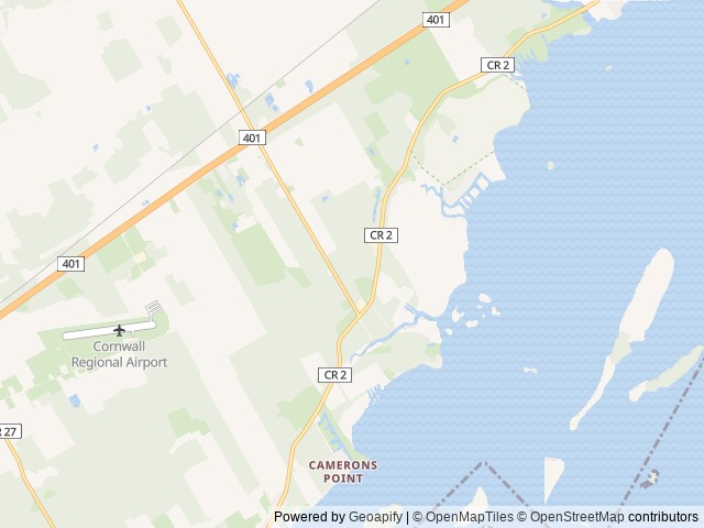 Map of Charlottenburgh Park, South Glengarry, Ontario location at Summerstown, ON, Canada