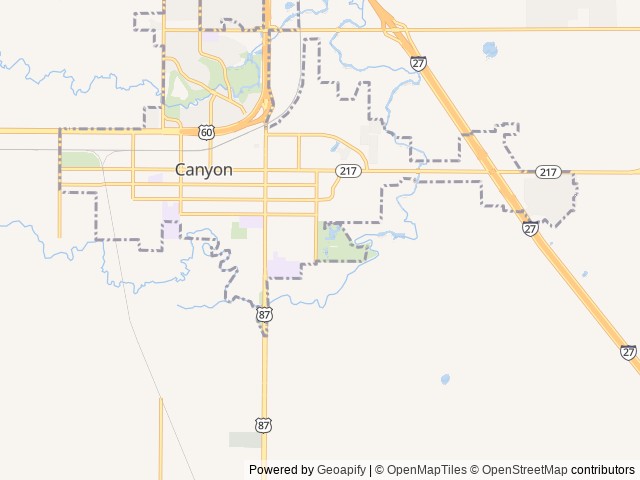 Map for 2027 Keystone RV Coleman 17B near Canyon, TX