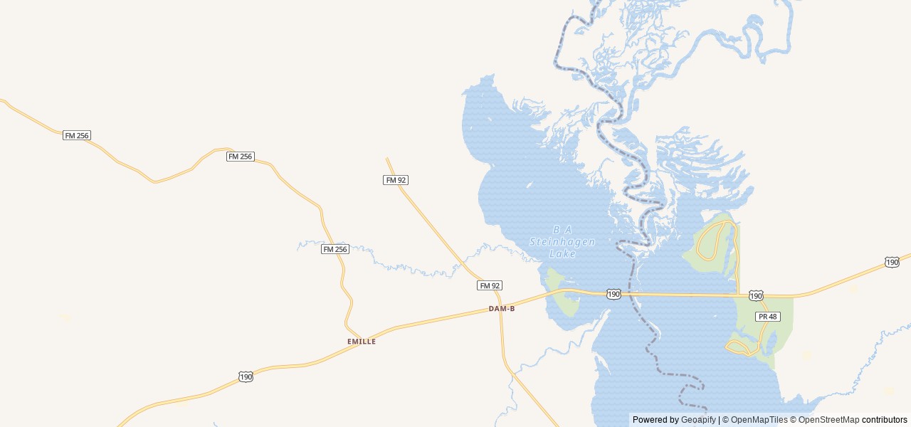 Map of Magnolia Ridge location at Woodville, TX, United States