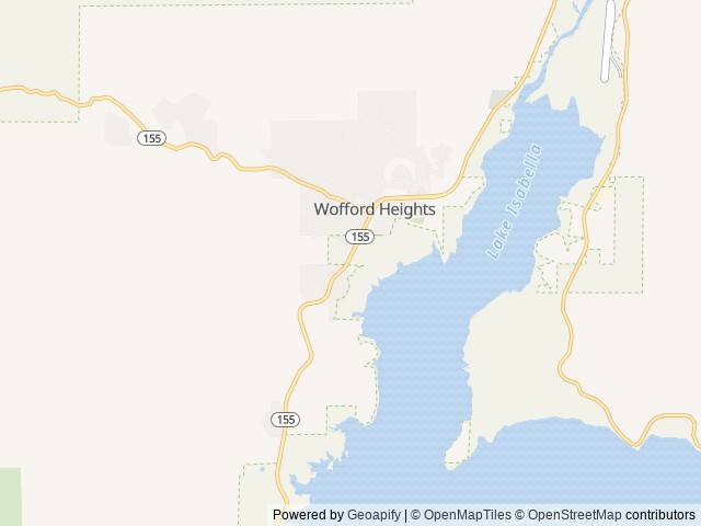 Map of Live Oak location at Kernville, CA, United States