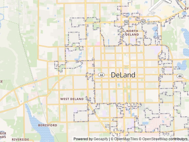Map for Tessie Monaco Cayman near DeLand, FL