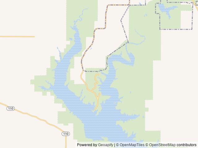 Map of The Point Campground (Chickasaw) location at Sulphur, OK, United States