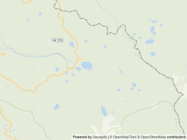 Map of Timpanogas location at Westfir, OR, United States