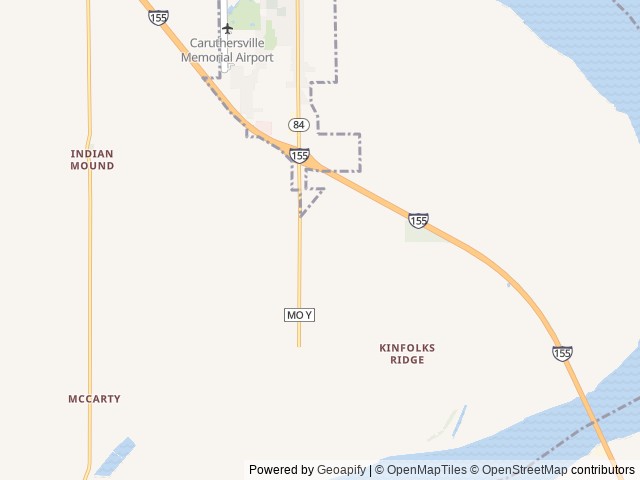 Map for 2010 Heartland Bighorn 3580RL near Caruthersville, TN